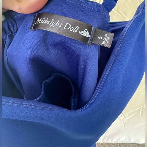 Midnight Doll Royal Blue Cocktail Dress - Picture 4 of 4
